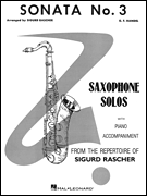 SONATA #3 ALTO SAX SOLO cover